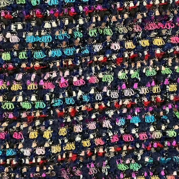 ANN TAYLOR LOFT Tweed Mini Skirt Textured Shimmer A Line Multicolor sz 8 Art - Picture 6 of 13